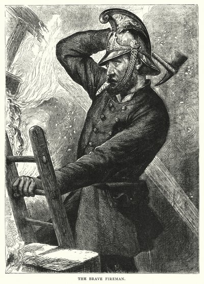 The Brave Fireman (gravering) av English School