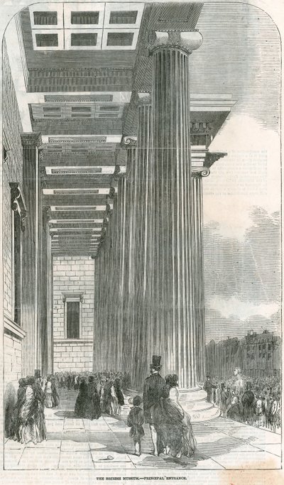 Hovedinngangen til British Museum av English School