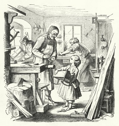 Den ødelagte vuggen (gravering) av English School