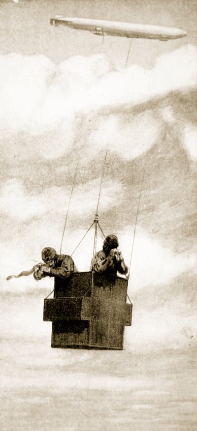 Det skuddsikre buret til Zeppelin-bombekasteren, 1914-19 av English School