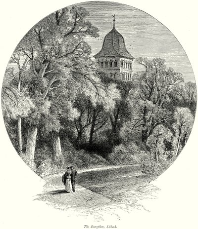 Burgthor, Lübeck (gravering) av English School