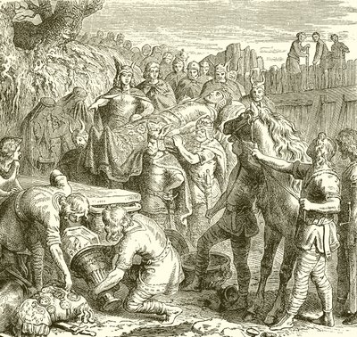 Das Begräbnis von Alarich von English School