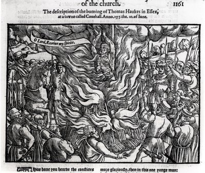 The Burning of Thomas Haukes, 10. juni 1555, fra 