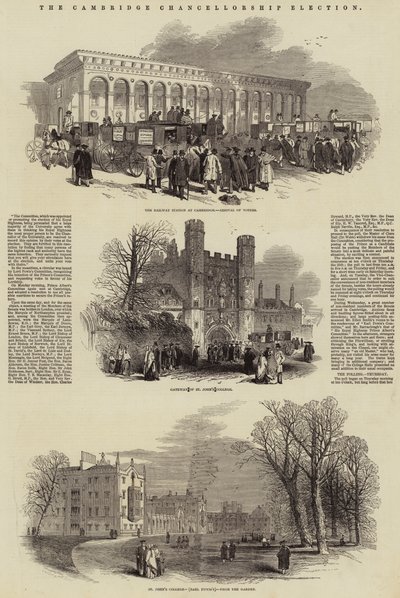 Cambridge-kanslervalget (gravering) av English School