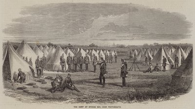 The Camp at Stokes Bay, nær Portsmouth (gravering) av English School