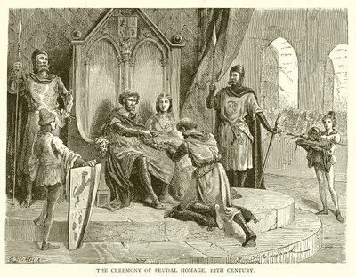 The Ceremony of Feudal Homage, 1100-tallet av English School
