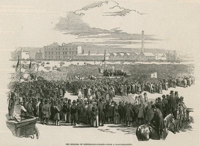 Chartistmøtet på Kennington Common i 1848 av English School