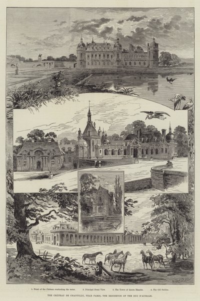 Chateau de Chantilly, nær Paris, residensen til Duc d