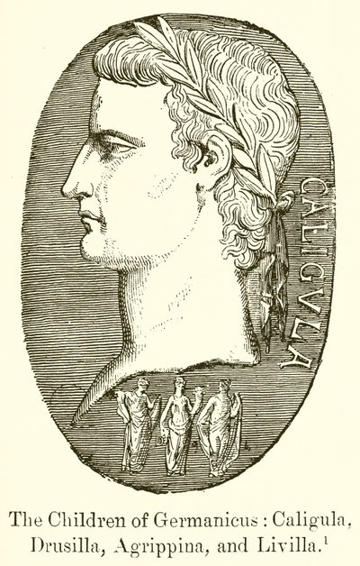 Germanicus barn: Caligula, Drusilla, Agrippina og Livilla av English School