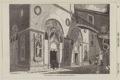Or-sanmichele-kirken, Firenze (gravering) av English School
