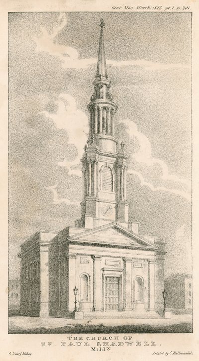The Church of St Paul, Shadwell, London av English School