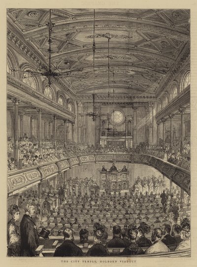 Bytempelet, Holborn Viaduct (gravering) av English School