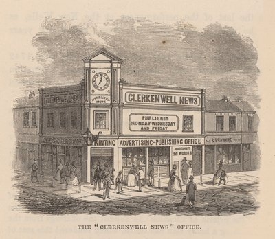 Clerkenwell News-kontoret, Clerkenwell, London av English School
