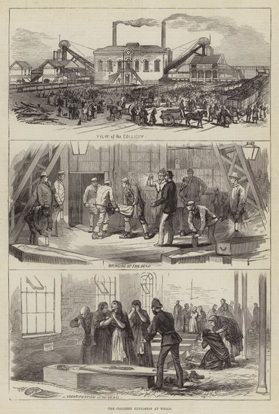 Colliery Explosion at Wigan (gravering) av English School