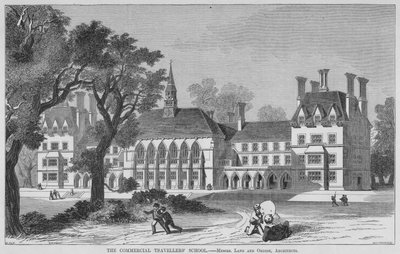 Den kommersielle reisendes skole (gravering) av English School