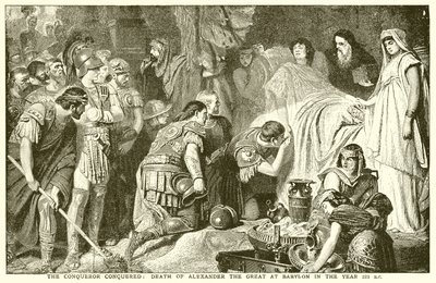 Erobreren erobret: Alexander den stores død i Babylon i år 323 f.Kr. av English School
