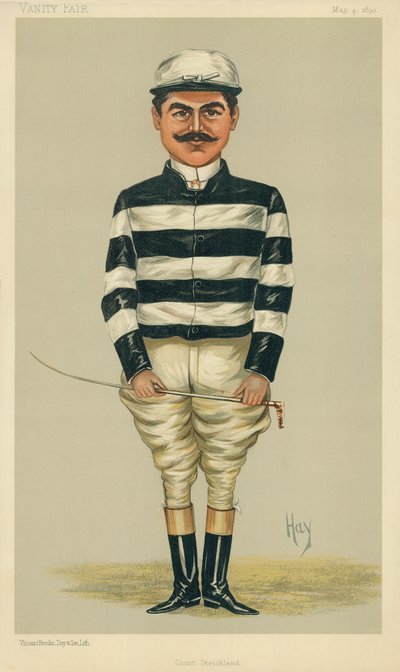 Greven Della Catena, grev Strickland, 4. mai 1893, tegneserie Vanity Fair av English School
