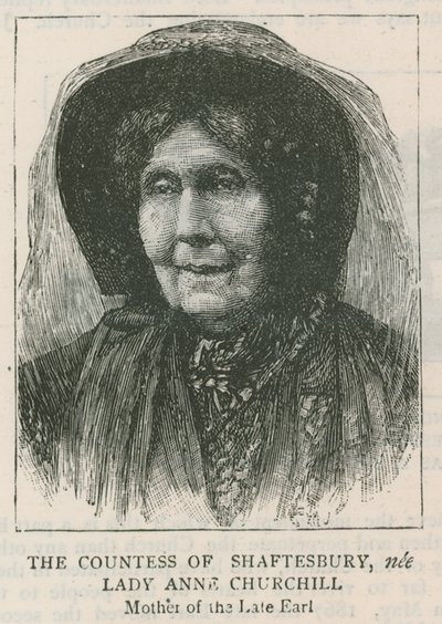 Grevinnen av Shaftesbury, født Lady Anne Churchill av English School
