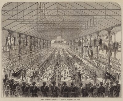 Krimbanketten i Dublin, 22. oktober 1856 (gravering) av English School