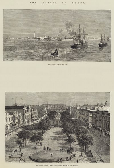 Krisen i Egypt (gravering) av English School