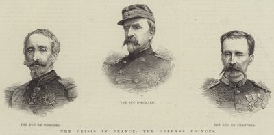 Krisen i Frankrike, Orleans-prinsene (gravering) av English School
