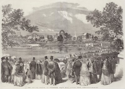 Crystal Palace, på Sydenham, slik det vil se ut når det er ferdig (gravering) av English School