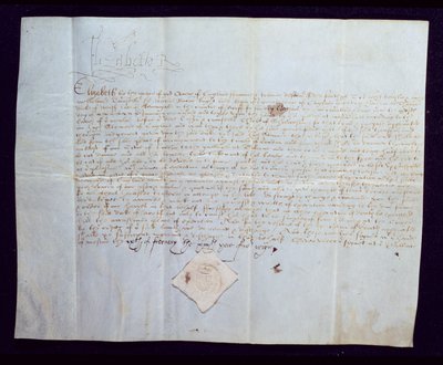 Dødsordren til Thomas Howard, 4. hertug av Norfolk, signert av dronning Elizabeth I, 1572 (blekk på vellum) av English School