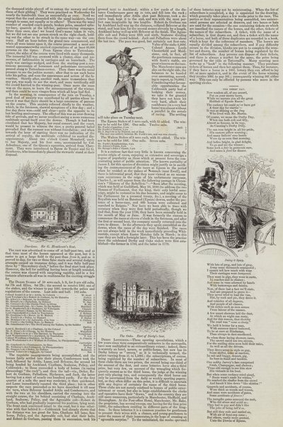 The Derby at Epsom (gravering) av English School