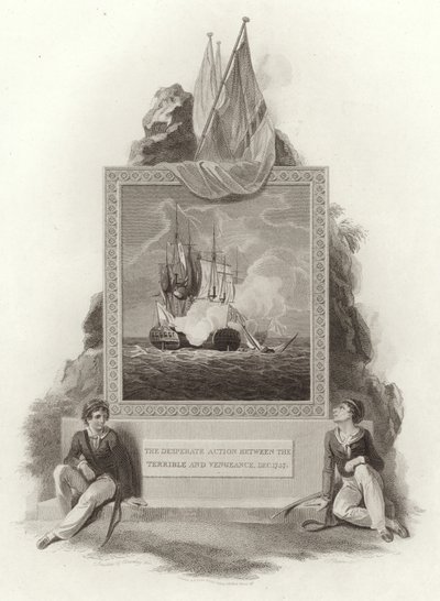 Den desperate handlingen mellom de forferdelige og hevnen, desember 1757 av English School