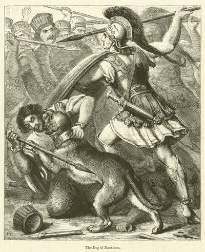 The Dog of Marathon (gravering) av English School