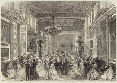 Hertuginnen av Sutherlands forsamling i Stafford House til ære for Garibaldi av English School
