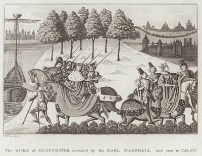 Hertugen av Gloucester arrestert av jarl Marshall og sendt til Calais av English School