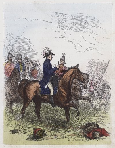 Der Herzog von Wellington bei Waterloo von English School