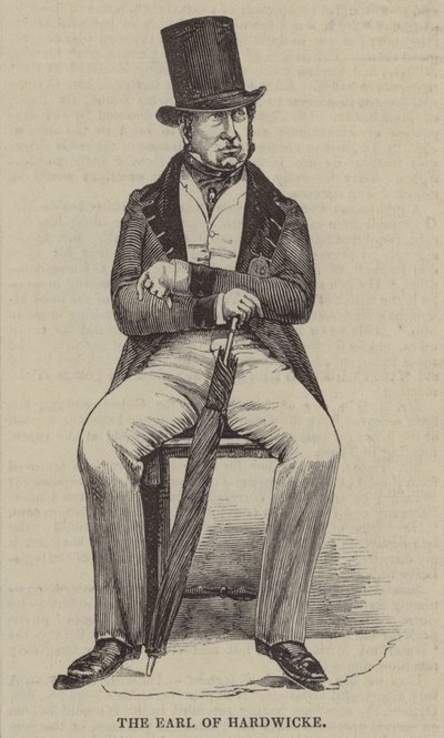 The Earl Of Hardwicke (gravering) av English School