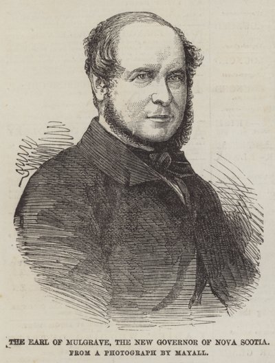 Jarlen av Mulgrave, den nye guvernøren i Nova Scotia (gravering) av English School