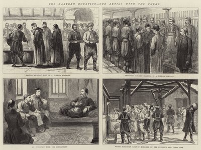 Det østlige spørsmålet, vår kunstner med tyrkerne (gravering) av English School