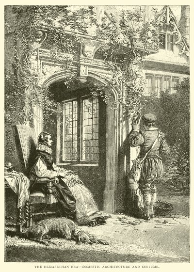 Elizabethan Era, innenlandsk arkitektur og kostyme av English School