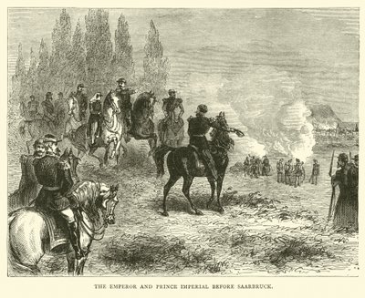 Keiseren og Prince Imperial før Saarbruck, august 1870 av English School
