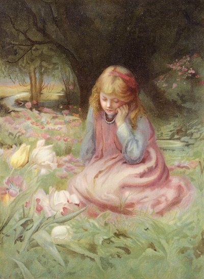 The Enchanted Garden (farge litho) av English School