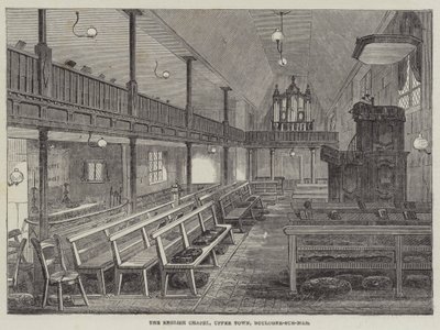 Det engelske kapellet, Upper Town, Boulogne-sur-Mer (gravering) av English School