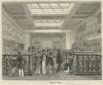 Det etruskiske rommet i British Museum av English School
