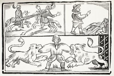 The Famous History of the Valiant London Prentice, illustrasjon fra Chap-books of the Eighteenth Century av John Ashton, pub. 1882 av English School