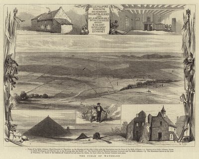 The Field of Waterloo (gravering) av English School