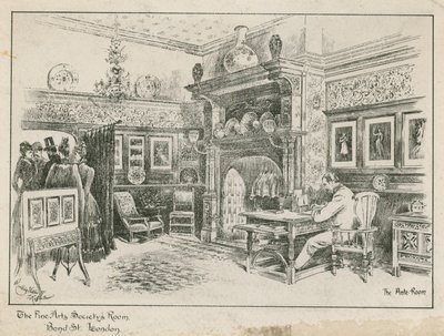 The Fine Arts Societys Room, Bond Street, London - Ante-rommet av English School