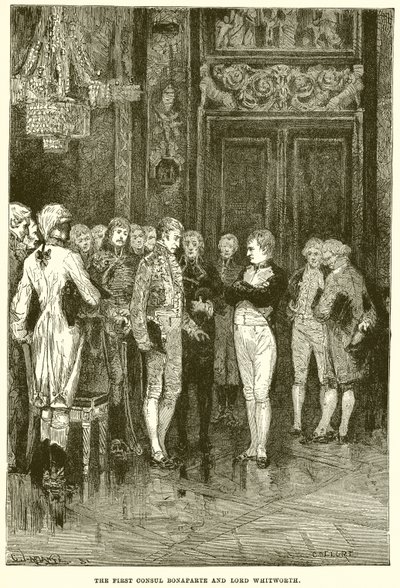 Den første konsulen Bonaparte og Lord Whitworth av English School