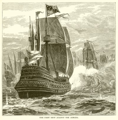 Det første skuddet mot Armadaen av English School