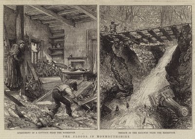 Flommen i Monmouthshire (gravering) av English School