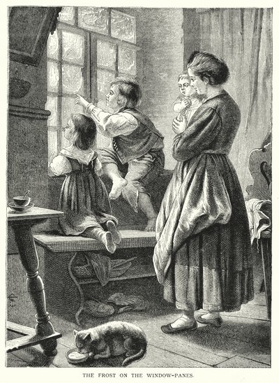 Der Frost an den Fensterscheiben (Gravur) von English School