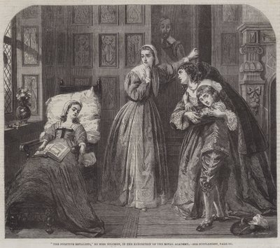 The Fugitive Royalists (gravering) av English School