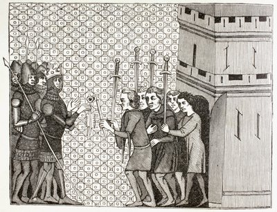 The Garrison Surrenders, ca. 1880 av English School